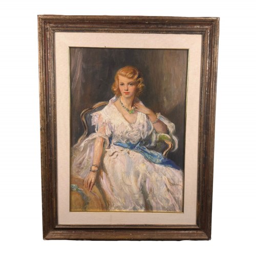 portret pani Philip LEYLAND KINDERSLEY, NIEZNANY SYGNATUR