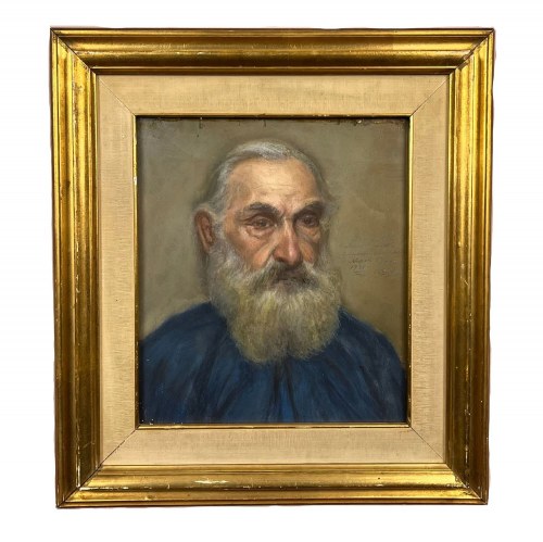 Portret starszego mężczyzny z brodą - F. De Nicola, F. de Nicola