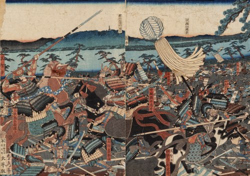 Bitwa, ok. połowa XIX wieku, Utagawa Sadafusa