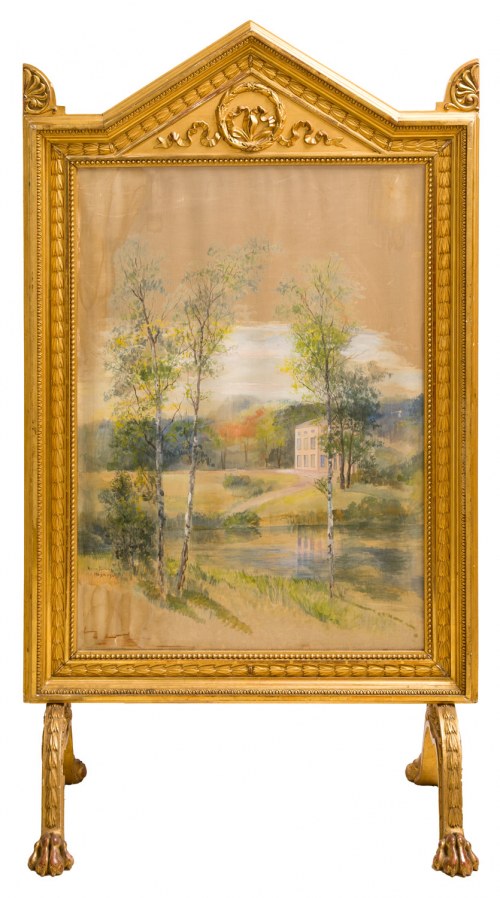 Parawanik z malowanym pejzażem, 1903, Anna Billing