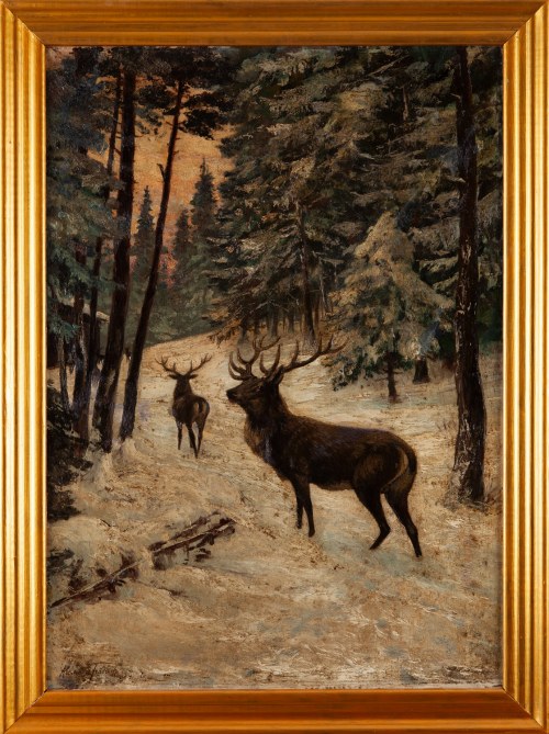 Jelenie w lesie, Alexander Frädrich