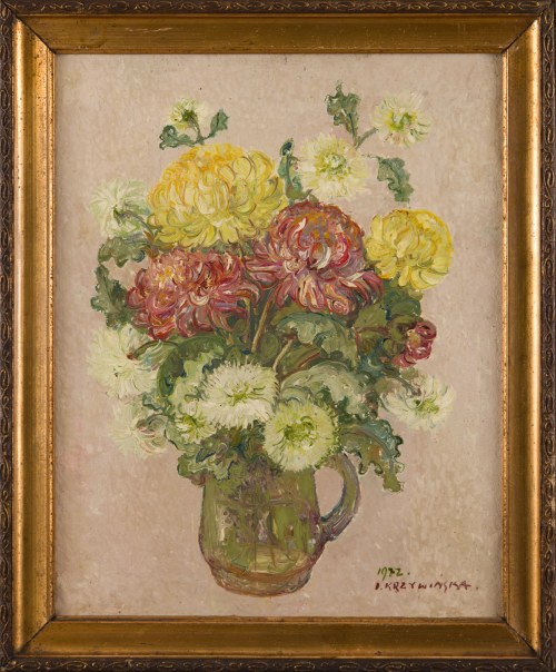 Kwiaty w dzbanie, 1972, Irena Krzywińska