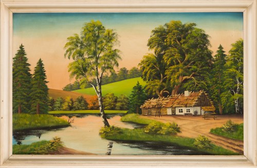 Pejzaż nad wodą, 1990, Zb. Lasek