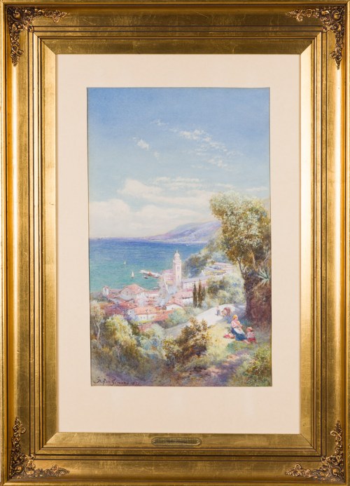 Miasteczko nad jeziorem, 1897, Stefan Simony