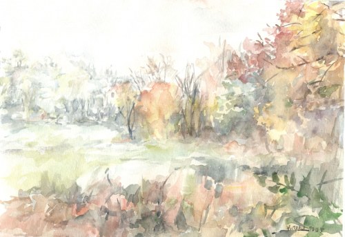Szpaki odleciały, z cyklu: "Pejzaż polski", 2005, Barbara Bokota-Tomala