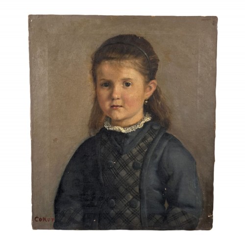 portret dziewczynki, NIEZNANY PODPIS