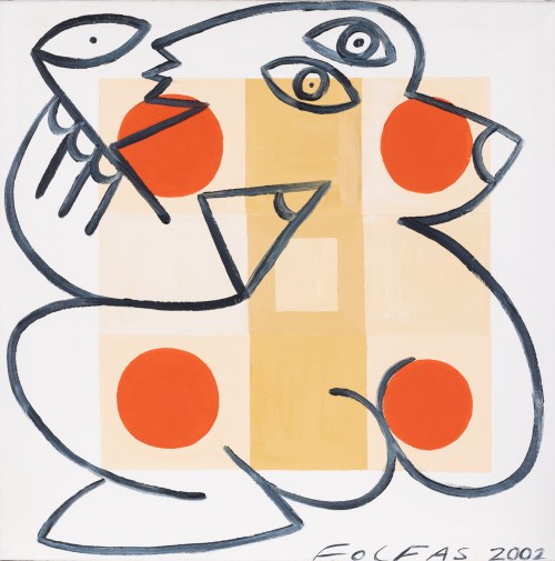 Akt z czerwonymi kołami, 2002, Andrzej Folfas