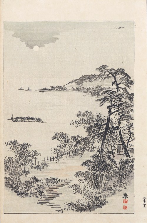 Pełnia księżyca, Tokio, 1893, Nomura Bunkyo