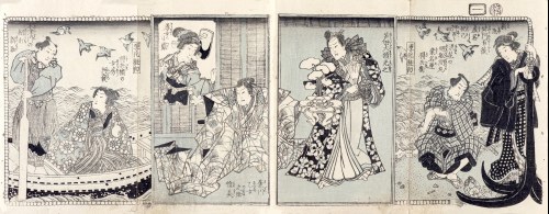 Gejsze i kurtyzany, 1871, Utagawa Kunisada II