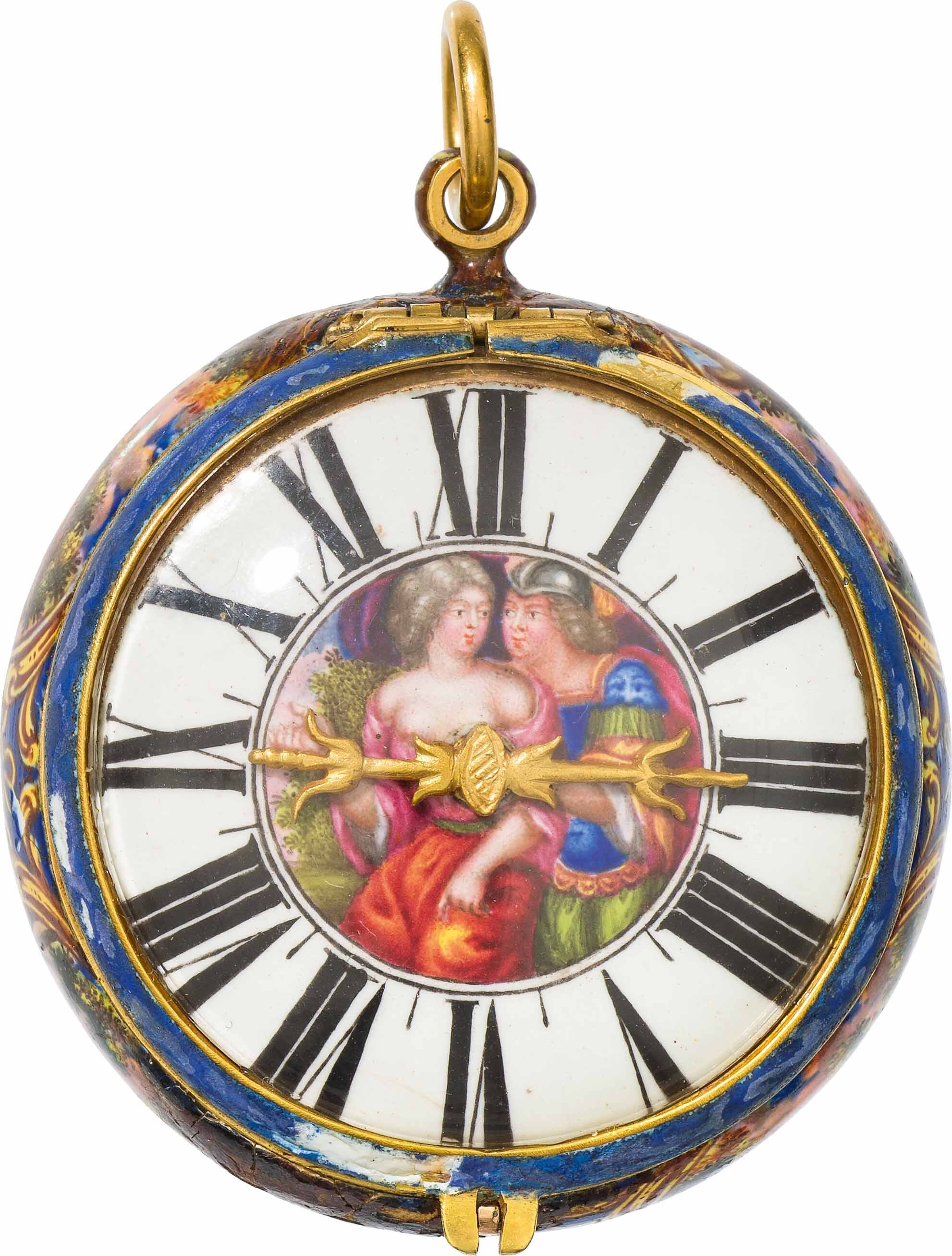 Rare enamel pocket watch Online auction Online bidding Price