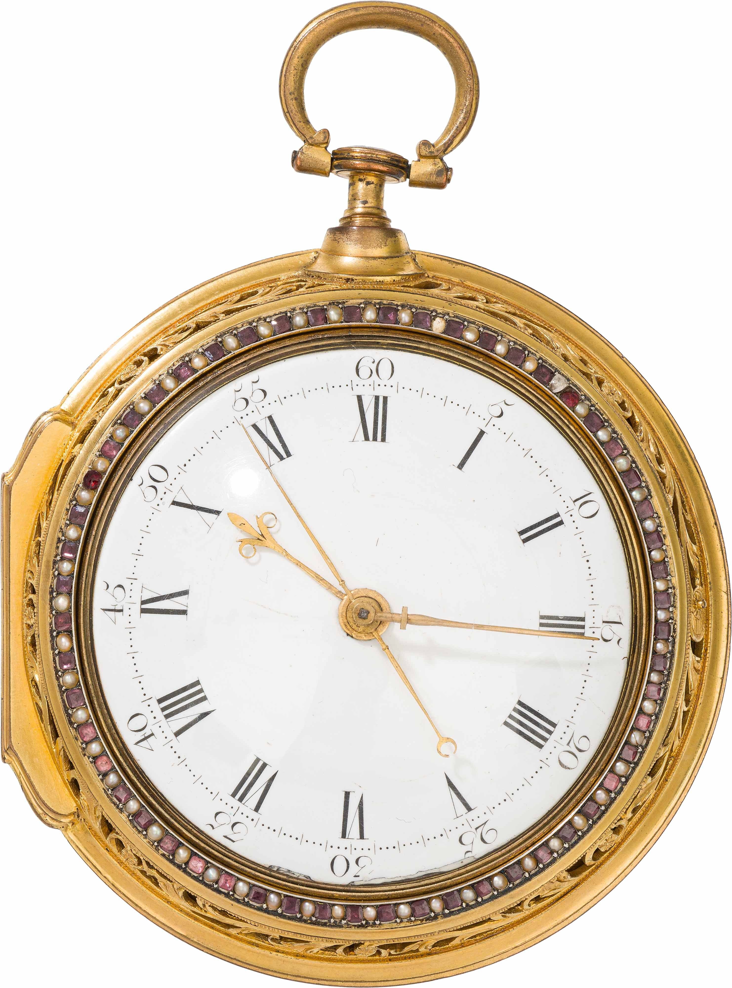 English 1780 Pocket Watch Antique Berger Verge-Fusee Pocket