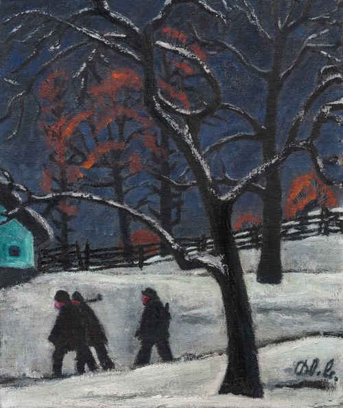 Werner Berg: Heimkehrende Holzfäller, Autor nieznany