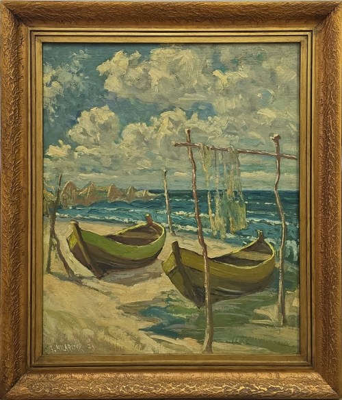 Łodzie rybackie, 1970, Józef Mularczyk