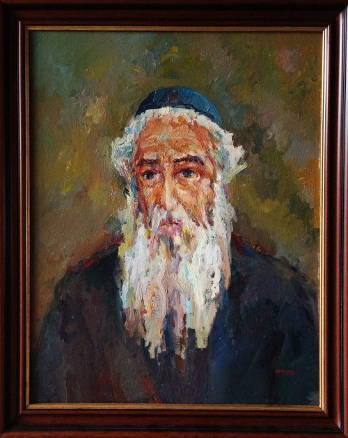 Stary Żyd w jarmułce, 1998, Sławomir Mieleszko