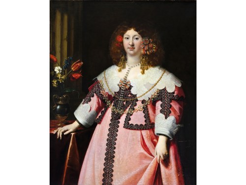 Wenecja 1605 - 1679 Padwa, przypisywany, Portret szlachcianki, Girolamo Forabosco