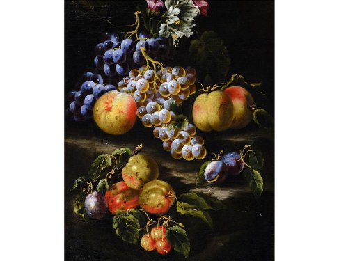 Antwerpia 1631 - 1697 Neapol, krąg, Martwa natura z owocami i kwiatami, Abraham Brueghel