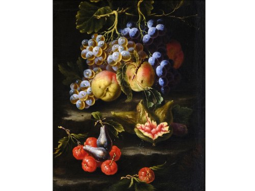 Antwerpia 1631 - 1697 Neapol, krąg, Martwa natura z owocami i kwiatami, Abraham Brueghel