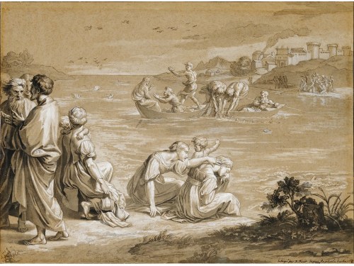 Paryż 1673 - 1733 Amsterdam, Cudowna wyprawa rybacka Piotra, Bernard Picart