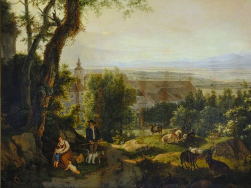 Hanower 1755 - 1822 Wiedeń, Pejzaż pasterski, Christoph Albert Dies