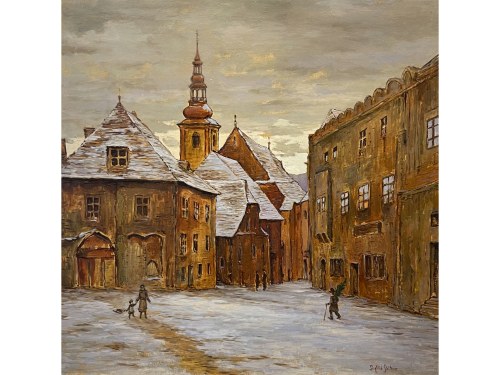 Wiedeń 1892 - 1976 Krems nad Dunajem, Krems nad Dunajem zimą, Siegfried Stoitzner
