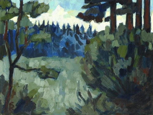 Rottluff 1884 - 1976 Berlin, przypisany, Pejzaż leśny, Karl Schmidt-Rottluff