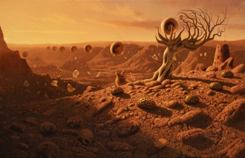 Bez tytułu (orange planet), 2022, Jacek Stępień