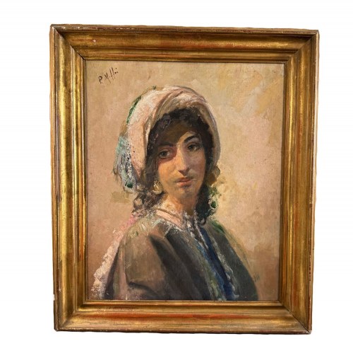 Portret młodej kobiety z Orientu, NIEZNANY SYGNATUR