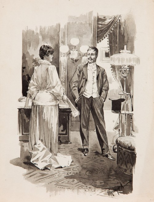 Rozmowa w salonie, ok. 1900, Isak Åkermark