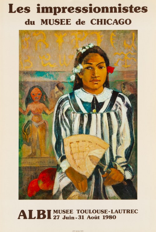 Les Impressionnistes du Musee de Chicago, 1980 (plakat wystawowy), Paul Gauguin