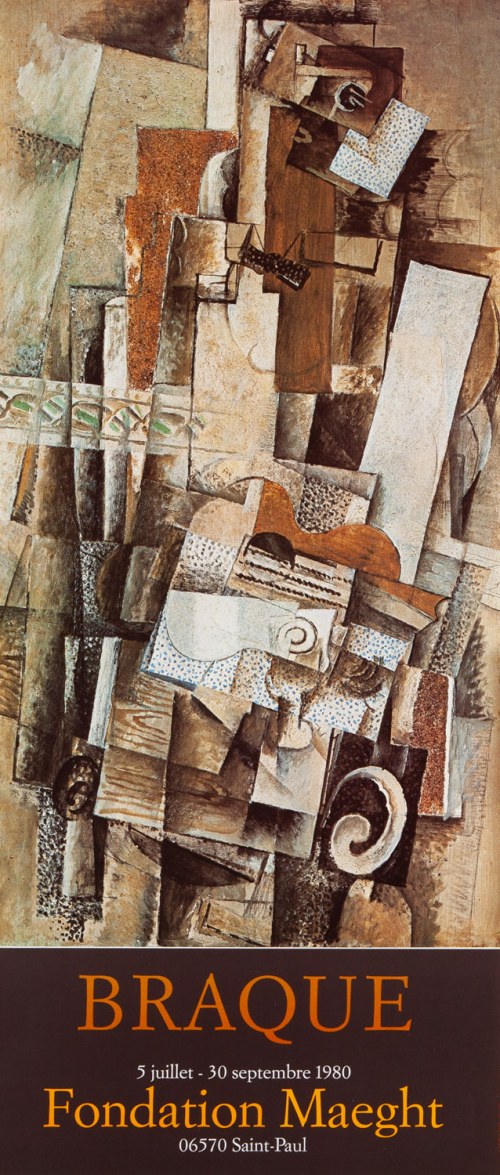 La Guitare, Foundadtion Maeght, 1980 (plakat wystawowy), Georges Braque