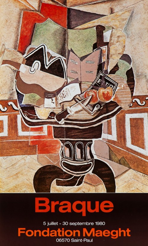 Le guéridon, Foundation Maeght, 1980 (plakat wystawowy), Georges Braque