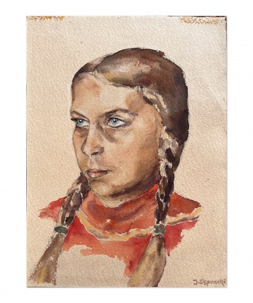 Portret dziewczyny, 1936 rok, Józef Skoracki
