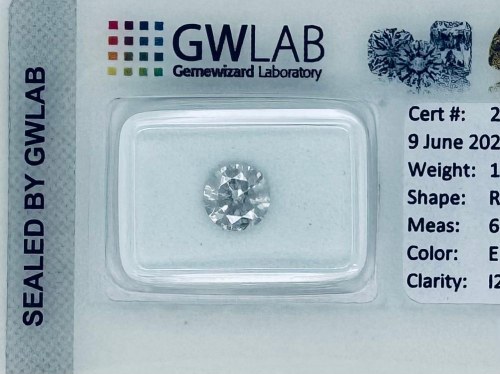 01 CT E - I2 - KSZTAŁT BRILLANT - CERTYFIKAT GW - C40505-2, DIAMENT 1