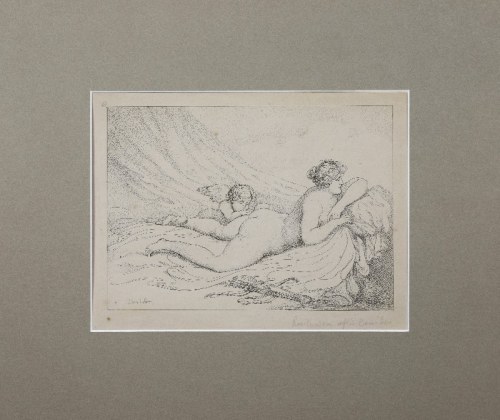 Leżąca Wenus i śpiący Amor, Thomas Rowlandson