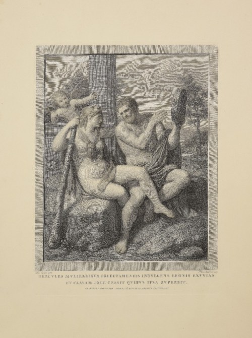 Zakochany Herkules - scena z serii Dzieje Herkulesa, pocz. XIX w., Pietro Bettelini