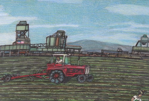 „Czerwony traktor”, 1972, Richard Wawro