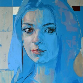 Wiktoria. Portret w błękitach/2024, Marcin Jaszczak