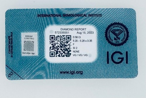 58 CTS F - SI2 - IGI - SF30805, DIAMENT 0