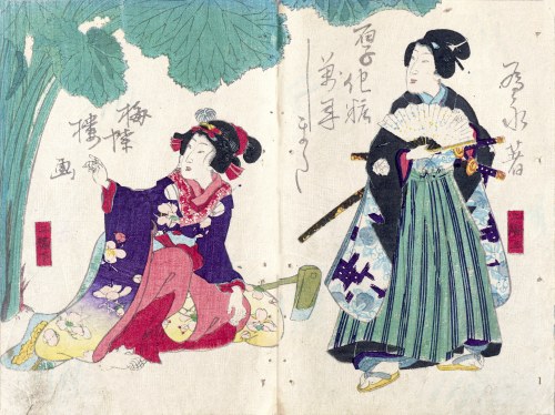 Gejsze i kurtyzany, 1871, Utagawa Kunisada II