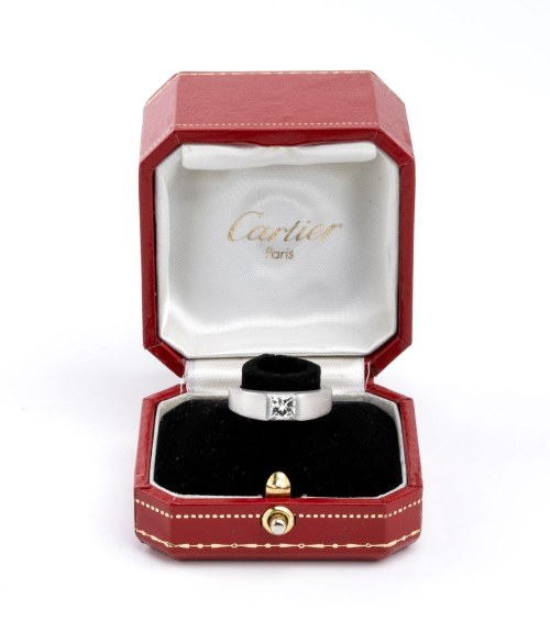 CARTIER Vintage tank solitaire diamentowy złoty pierścionek, Cartier