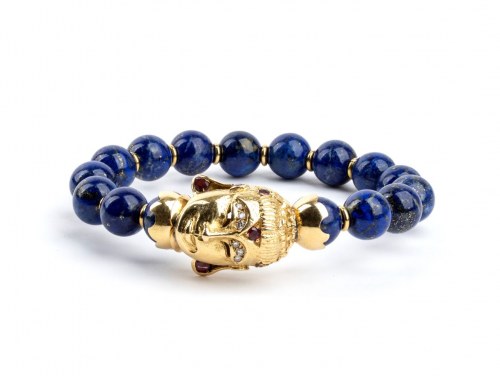 FILIPPO MORONI (attribuito a) Oriental Soul Buddah lapislazuli i złota bransoletka, Filippo Moroni