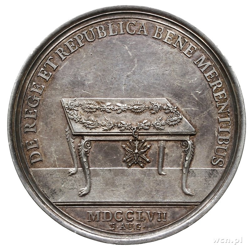 POLSKA, medal z 1757 roku autorstwa Christiana Wermutha...