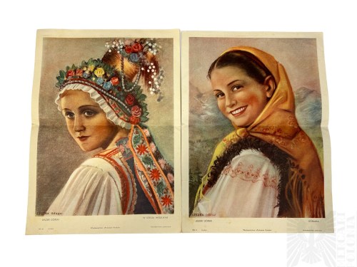“W Stroju Weselnym”, Reprodukcje na Papierze, Leszek Górski (XX w.) - Dwie Grafiki “Góralka”