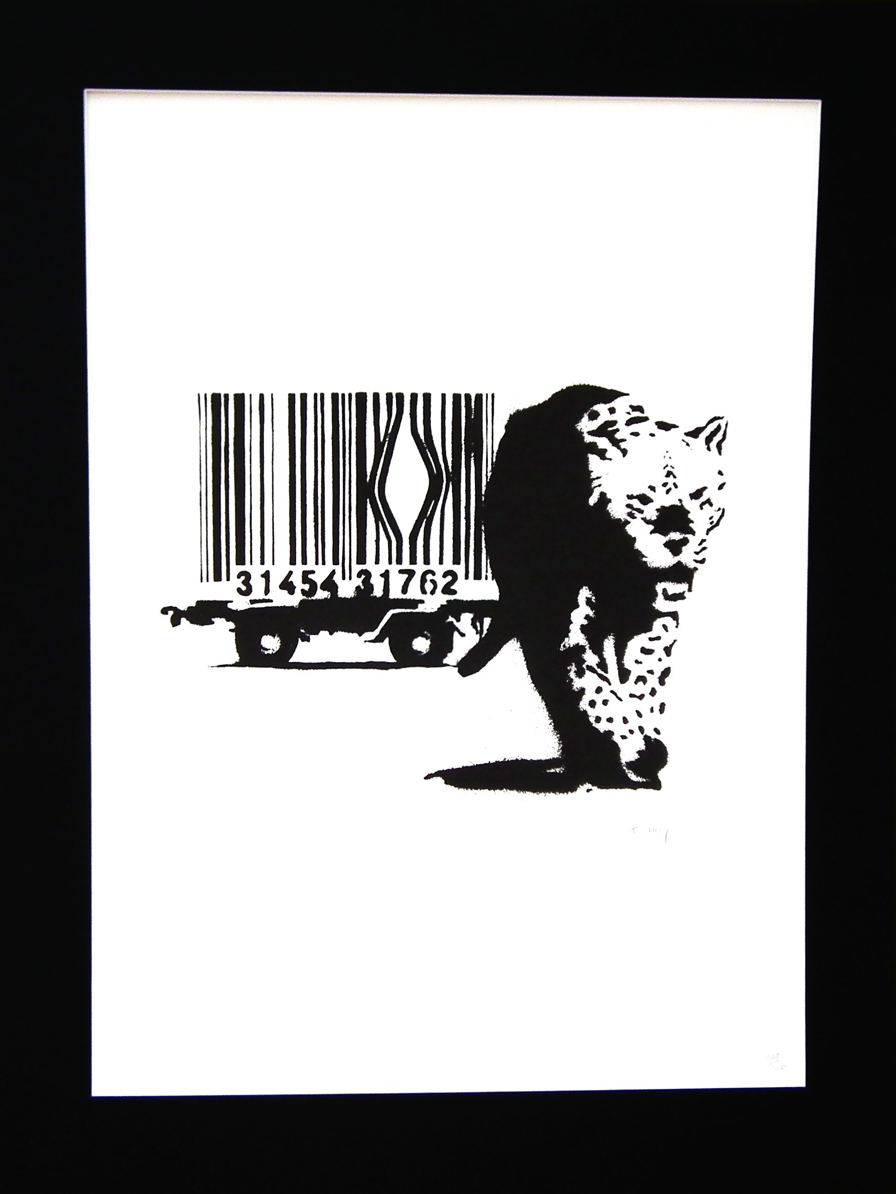 Banksy,Leopard and barcode - Online auction / Online bidding 