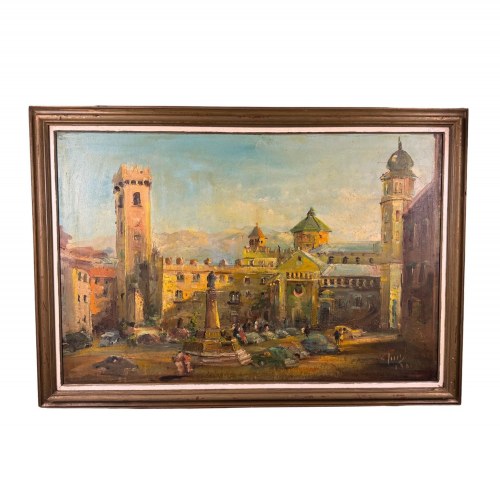 Piazza del Duomo w Trydencie, NIEZNANY PODPIS