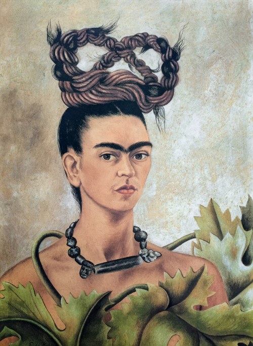 Autoportret z warkoczem, Frida Kahlo