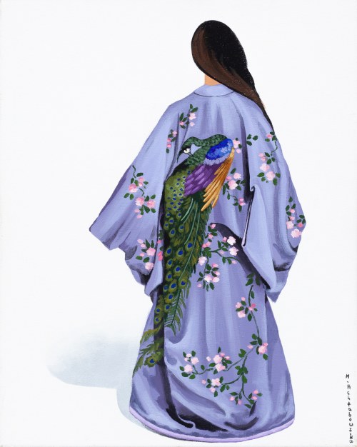 Kimono z pawiem, 2019, Marta Achtabowska