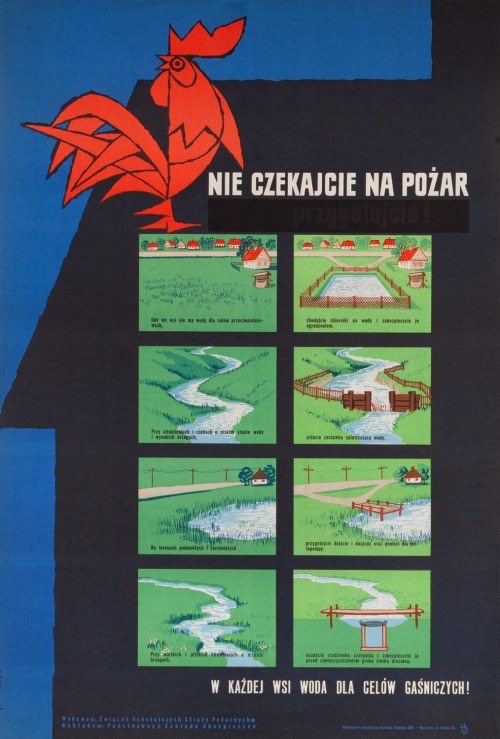 Nie czekajcie na pożar w każdej wsi woda dla celów gaśniczych, 1960, Władysław Janiszewski