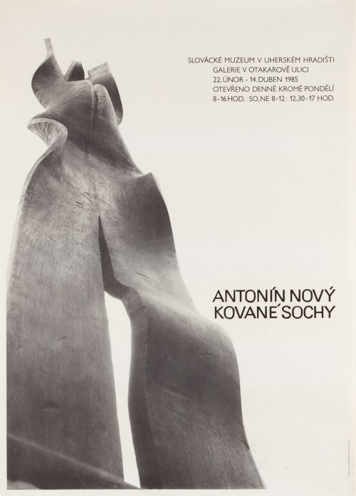 1985 (plakat z autografem rzeźbiarza), Antonín Nový