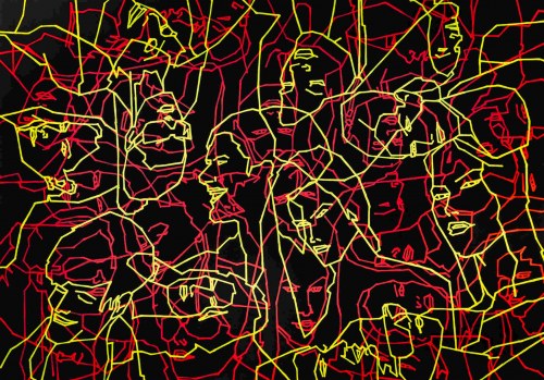 Czas i przestrzeń (żółto-czerwona), 2019, Robert Olszowski